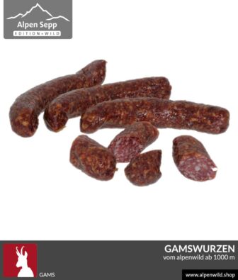 Gamswurzen Wildwurst Spezialität vom Gamswild