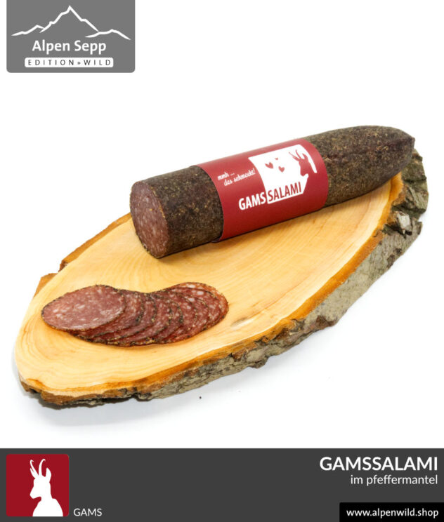Gamssalami im Pfeffermantel