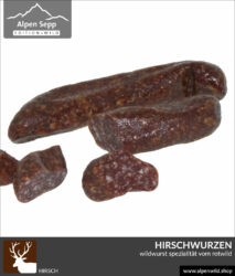 Hirsch Geier Wally - Wildwurst Spezialität vom Rehwild