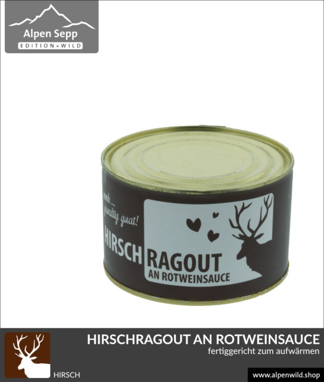 Hirschragout Hirschgulasch an Rotweinsauce