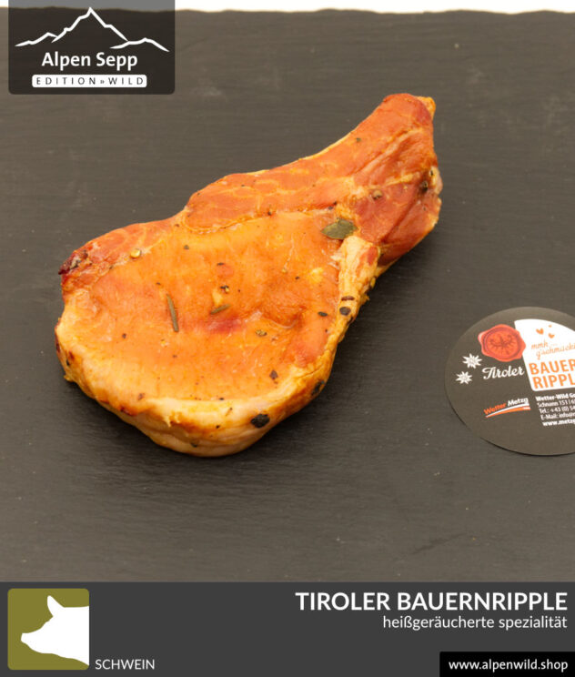 Tiroler Bauernripple heißgeräuchert
