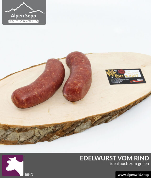 Edelwurst vom Rind, auch zum grillen