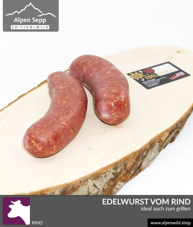 Edelwurst vom Rind, auch zum grillen