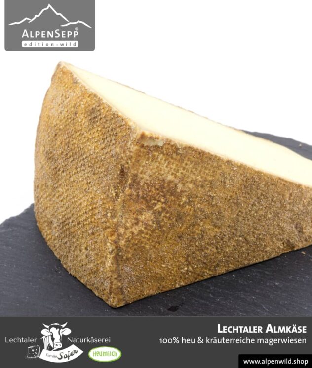 Lechtaler Almkäse | 100% Heu und kräuterreiche Magerwiese | Lechtaler Naturkäserei in Tirol | 100% Heumilch | 55% F.i.T.
