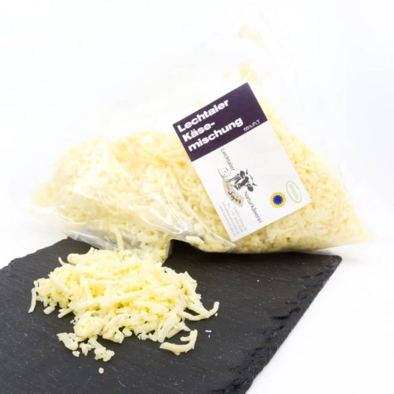Lechtaler Reibkäse Käsemischung | Lechtaler Naturkäserei in Tirol | 100% Heumilch | 45% F.i.T. Feedbild